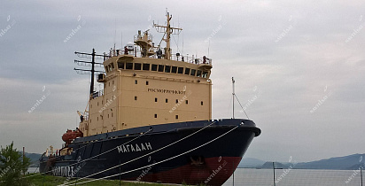 Выполнены СМР, ПНР и ввод в эксплуатацию антенной системы Sailor 900 VSAT на ледоколе "Магадан" для ФГУП «Росморпорт»